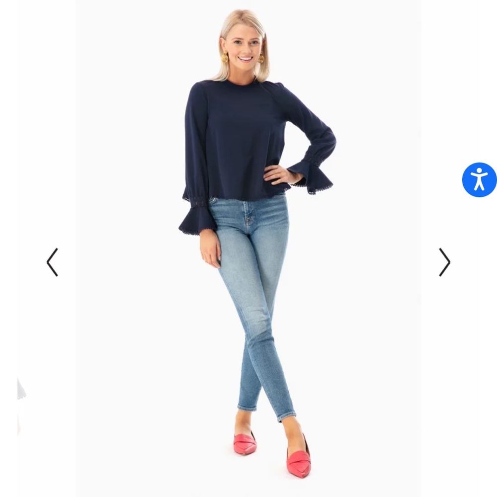 Tuckernuck Navy Blouse